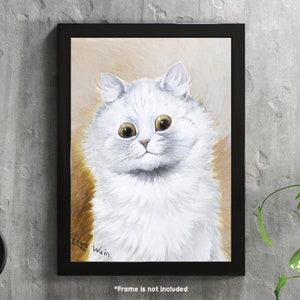 Louis Wain - Katzenportrait , Klassischer Kunstdruck - Wandkunst