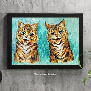 Louis Wain - Cat Portrait , Classic Art Print - Wall Art