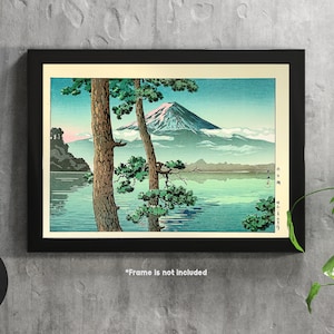 Lake Kawaguchi Japanese Woodblock Art