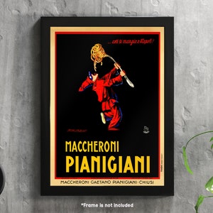 Maccheroni Pianigiani - Vintage Art Poster Print - Italian Pasta Poster - Wall Art