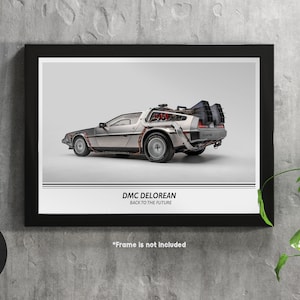 DMC Delorean - Back To The Future - Automobile Poster