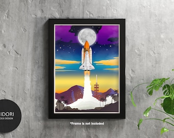 Nasa Discovery Launch - Poster on Paper or Canvas