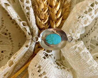 Southwestern turquoise and silver designer bracelet