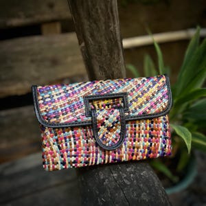 Philippine Pandan Straw Clutch Bag | Handmade Sustainable Fashion Accessories | Unique Tropical Gifts For Women image 7