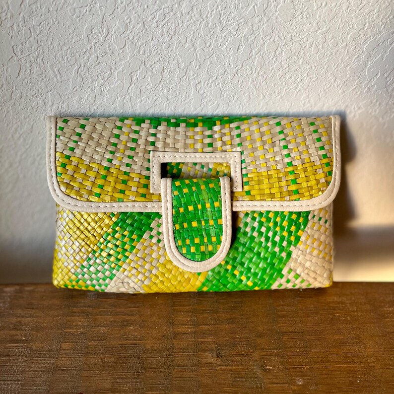 Philippine Pandan Straw Clutch Bag | Handmade Sustainable Fashion Accessories | Unique Tropical Gifts For Women image 13