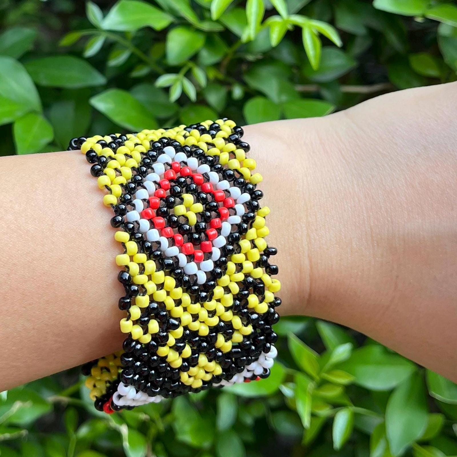 T’boli Mindanao Tribe Bracelet | Ethnic Philippines Design Tribal Cuff | Filipina Beaded Jewelry | Filipino Culture Heritage Accessories
