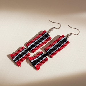 Philippine Inabel Cordillera Cloth Earrings: Filipino Ethnic Jewelry