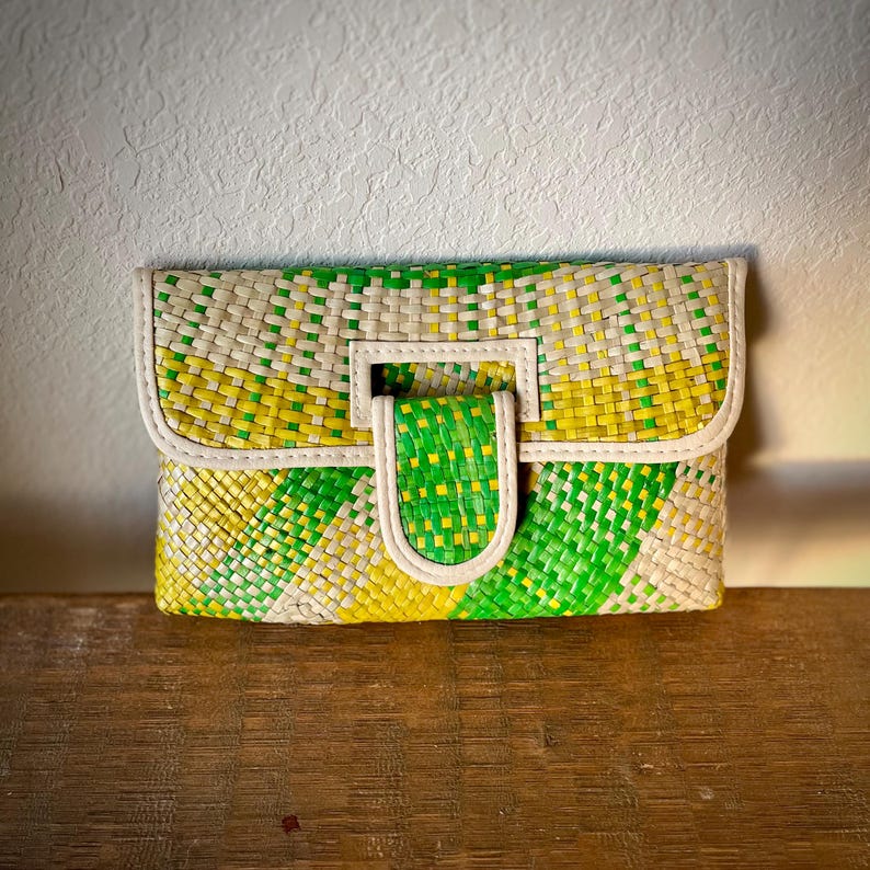 Philippine Pandan Straw Clutch Bag | Handmade Sustainable Fashion Accessories | Unique Tropical Gifts For Women image 14