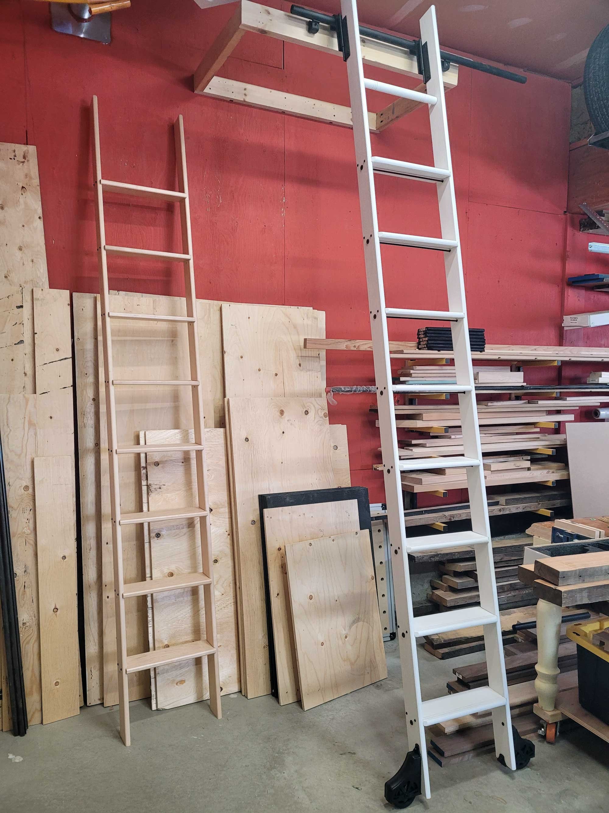 Rhonda F. , Kelowna BC, White Library Ladder With Top Rung - Etsy