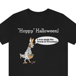 ホッピー ハロウィン カンガルー - ホワイト レタリング - ユニセックス ジャージー 半袖 T シャツ