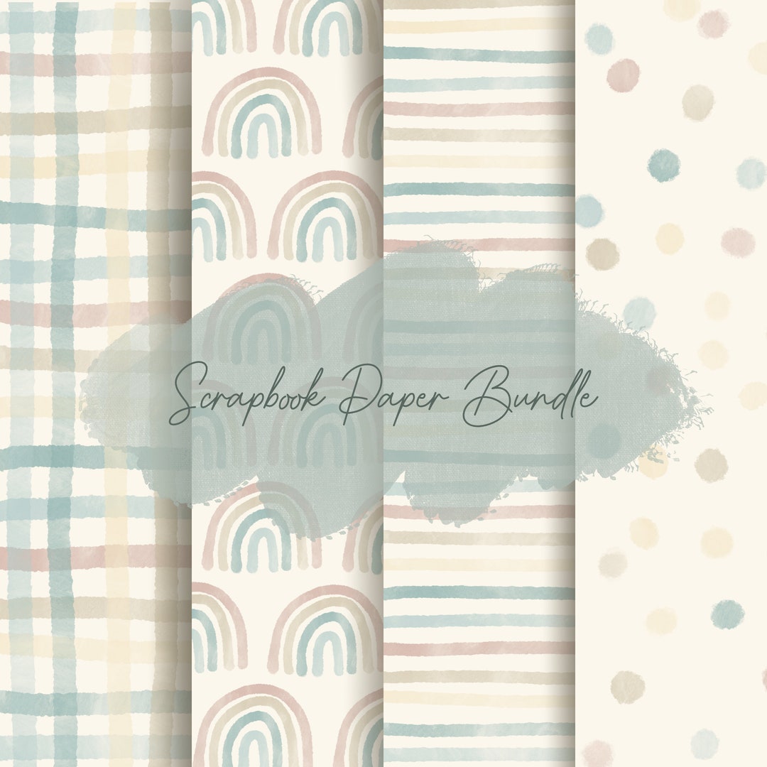Boho Baby Scrapbook Paper Digital Backdrops Printable Etsy