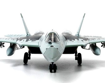 NUOTIE 1/72 Sukhoi SU-57 Felon Fighter Aircraft Die-cast Model With Display Stand - Stealth Plane Model Collection Gift For Adults