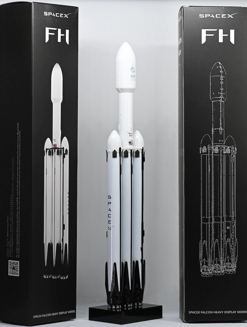 Spacex Flying Model Rocket Kit, Heavy Falcon Rocket Model Kit, Falcon