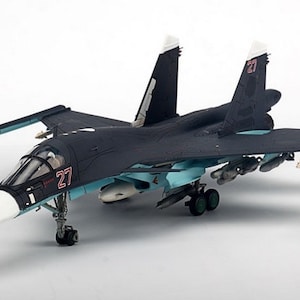 Russian Airforce 1/72 Fighter Sukhoi Su-34,Military Aircraft Model, Airplane Model, Home decor, Office decor, Pilot gift, Free Shipping