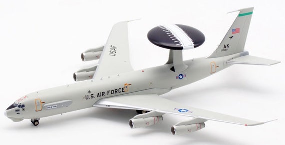 USAF 1/200 E-3B Sentry (AWACS) Aircraft Model, Military Aircraft