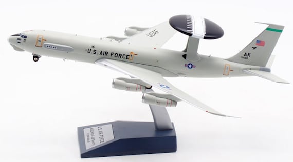 USAF 1/200 E-3B Sentry (AWACS) Aircraft Model, Military Aircraft