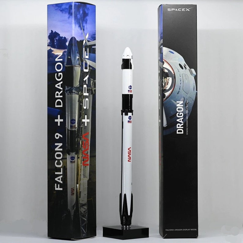 Spacex Model Falcon 9 Crew Dragon Spacecraft Rocket Models Kit,home ...