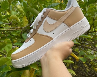 Beige/Brown Earth Toned Custom Air Force 1