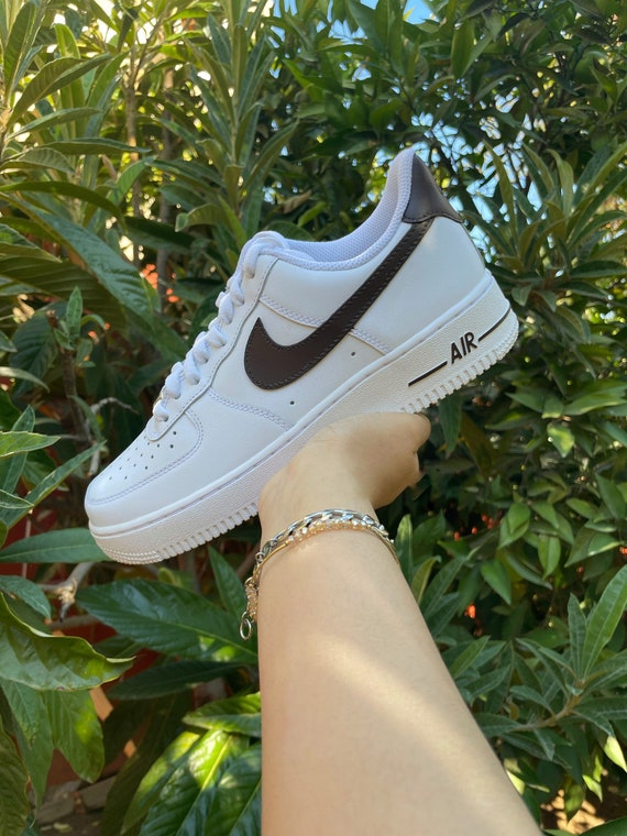 Custom Rich Brown Swoosh Air Force 1