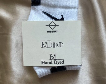 Cow Print Hand painted Everyday Cush Socks
