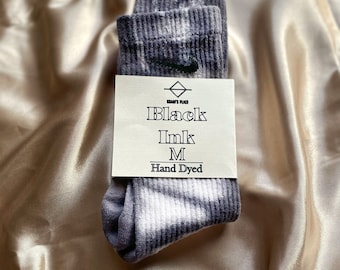 Black Ink Custom TieDye Everyday Cush Socks