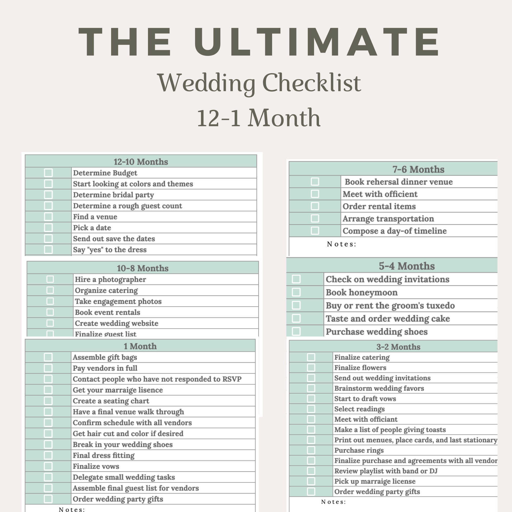 Diy Wedding Checklist Free Printable Image To U