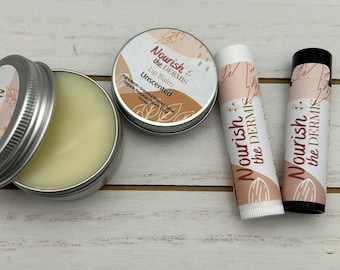 Organic Tallow Lip Balm Grass fed/finished Unscented