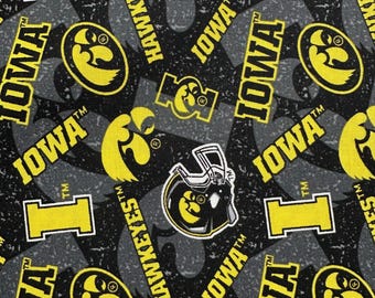 The University of Iowa Hawkeyes Fabric 44" Wide 100% Cotton