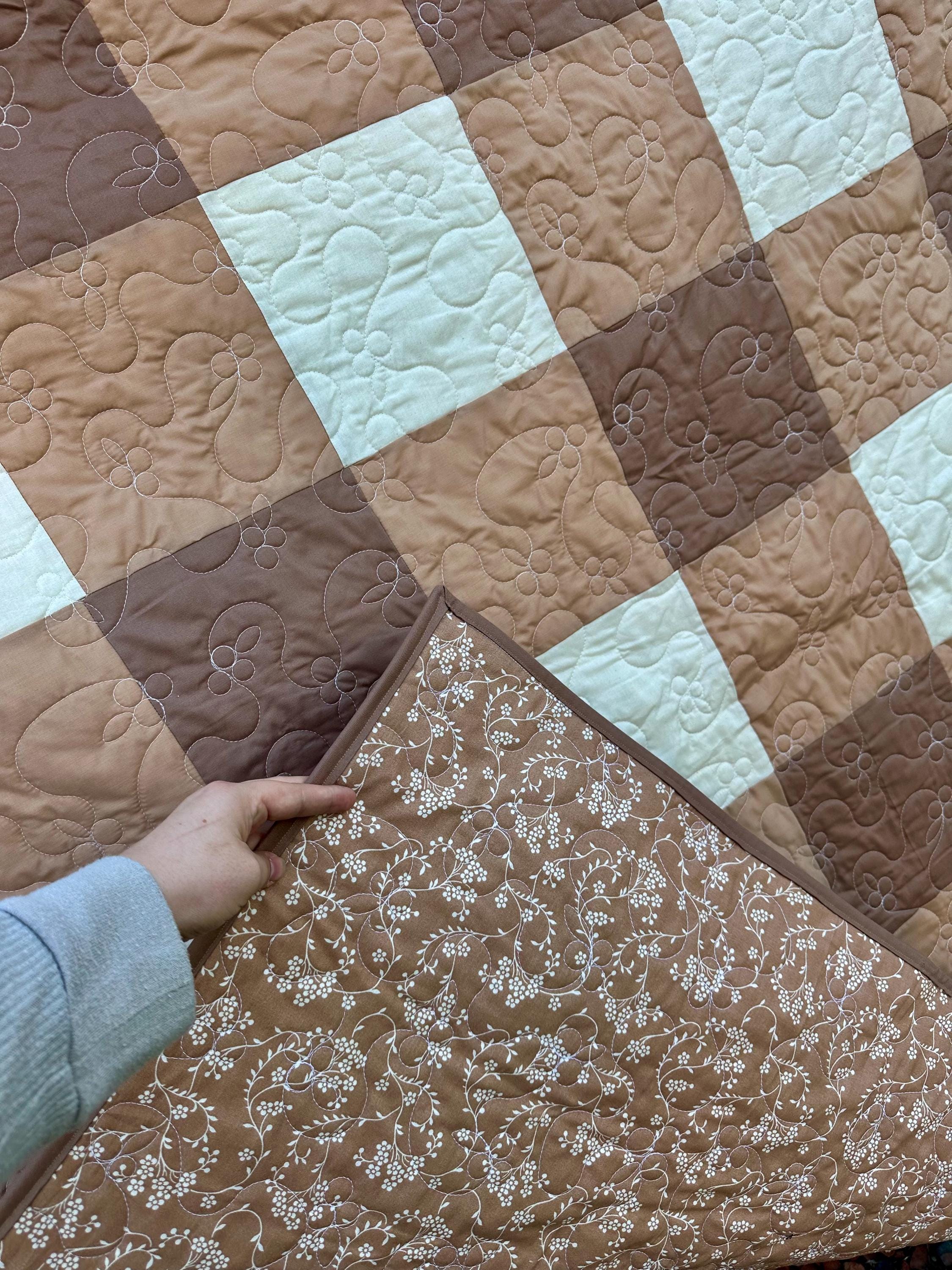 Beige Buffalo Check Handmade Quilt - Etsy