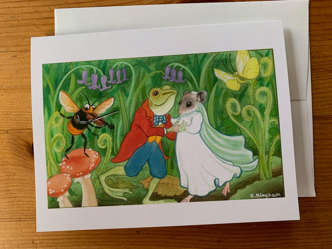 The Wedding of Frog and Mouse, 4 Card Set Etsy