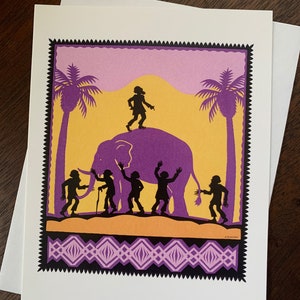 Zes blinde mannen en een olifant, set van 4 kaarten
