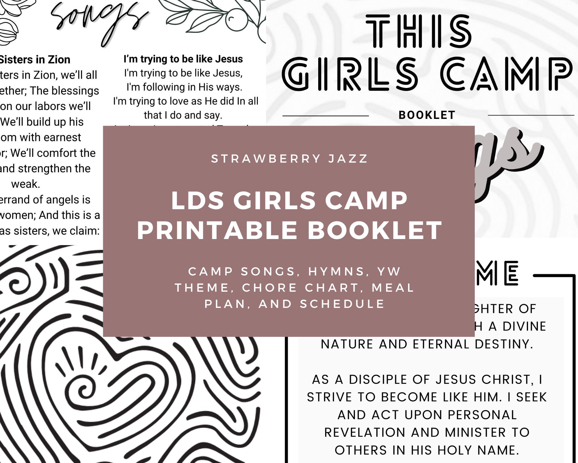 LDS Girls Camp printable booklet | Etsy