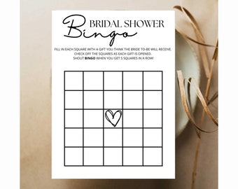 Bridal Shower Bingo Game Template | DIY Wedding (Digital Download)