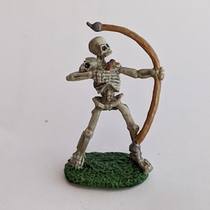 Hand-Painted Skeleton Archer Miniature for Tabletop RPGs