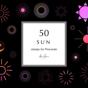 50 Procreate Stamps | Sun