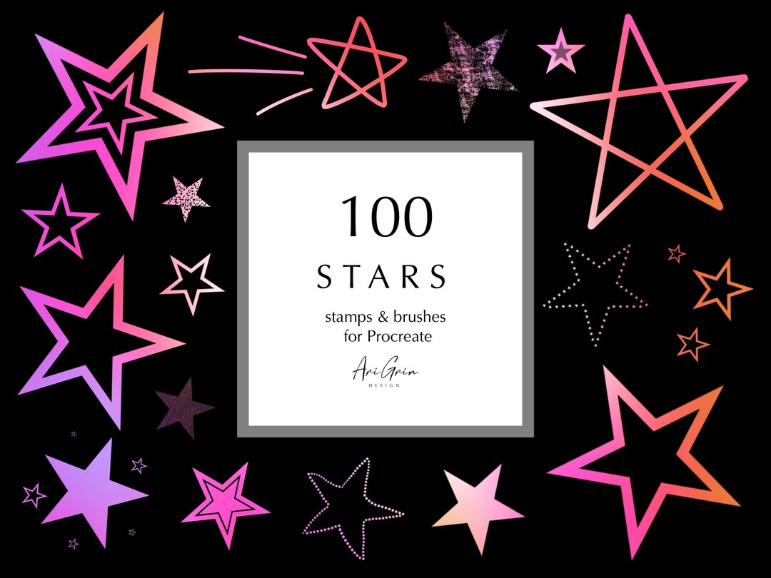 100 Procreate Stamps & Brushes | Stars - Etsy