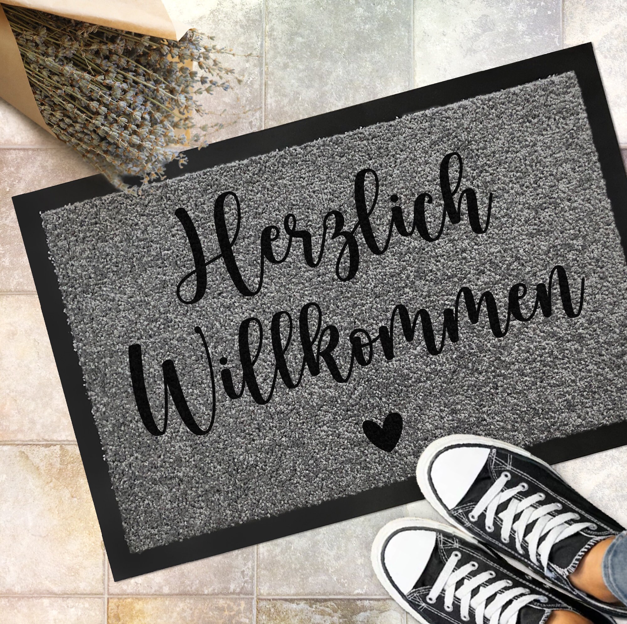 Personalisierte Fußmatte PVC, 60x40 Cm – Rutschfeste Schmutzfangmatte Für Innen & Außen Mit Individuellem Text/Logo