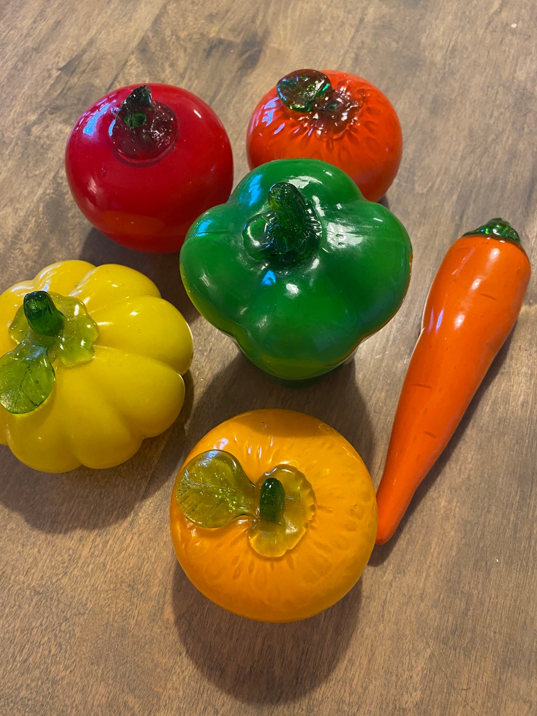 Vintage Glass Fruit set of 6 FREE SHIPPING Etsy