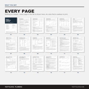 VVS-diagrampaket — Rördimensioneringskort, 18-sidig guide och arbetsberäkning | DFU, WSFU, Dränering och avluftning (PDF + Excel) bild 5