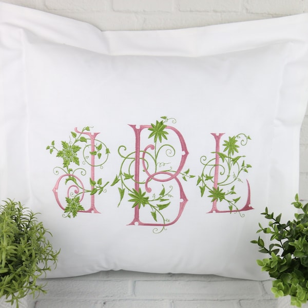 Monogram Pillowcases Etsy