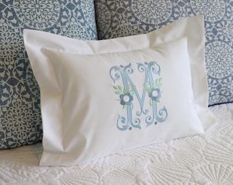 Boudoir  Pillow Sham / Baby Pillow / Personalized Pillow /  Embroidered Pillow / Accent Pillow / Nursery pillow / Baby Shower Gift