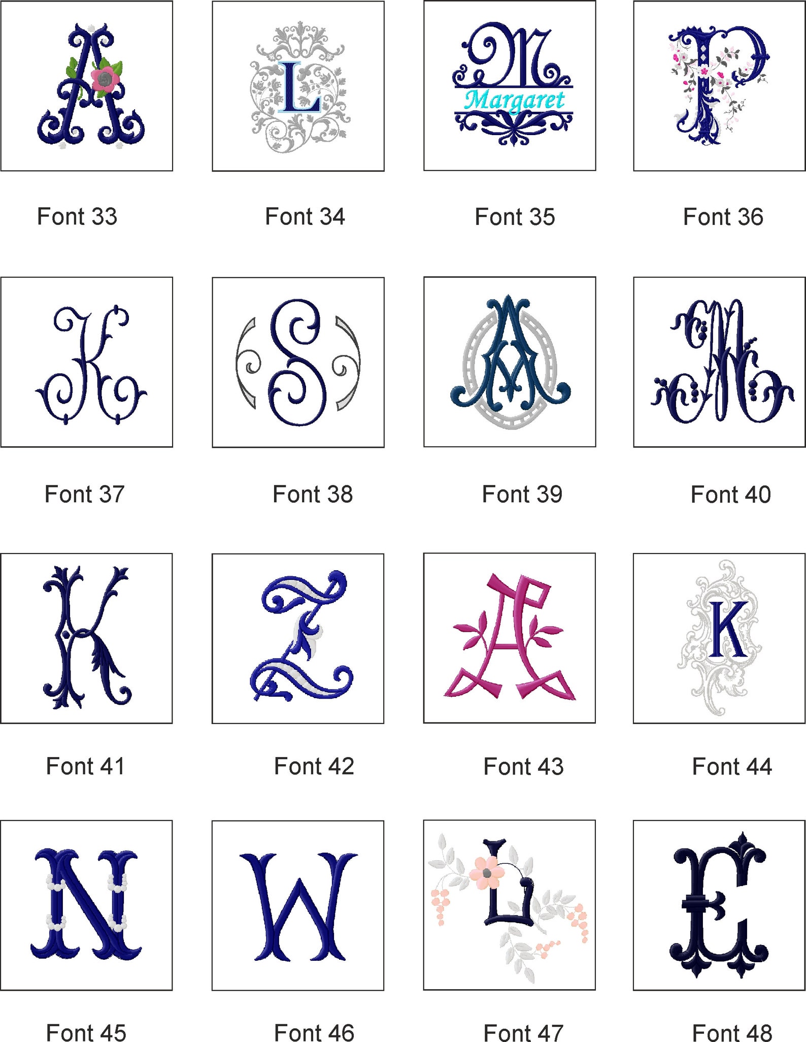 Sample / Monogrammed Napkin Sample - Etsy