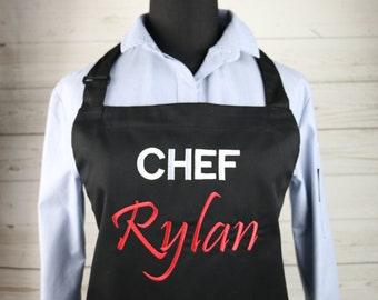 Personalized Chef Apron / Custom Apron / Kitchen Apron /BBQ Apron / Grill Apron / Birthday Gift / Wedding Gift / Housewarming gift