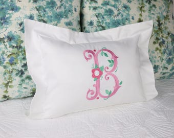Boudoir  Pillow Sham / Baby Pillow / Personalized Pillow /  Embroidered Pillow / Accent Pillow / Nursery pillow / Baby Shower Gift
