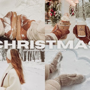 10 CHRISTMAS LIGHTROOM Presets, Winter Preset, Mobile & Desktop Presets,  Holiday Preset, blogger and influencer preset