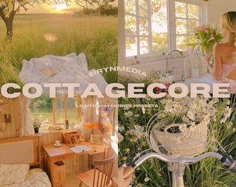 5 COTTAGECORE LIGHTROOM-presets voorinstellingen voor buiten, warme zomerfilter, rustieke voorinstelling, landelijke esthetiek, lente-preset, dromerige esthetiek