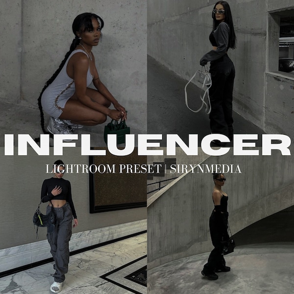 3 INFLUENCER PRESETS | Mobile Lightroom & Desktop Presets, Content Creator Presets, Fashion Blogger preset, Minimal Preset, Instagram Preset