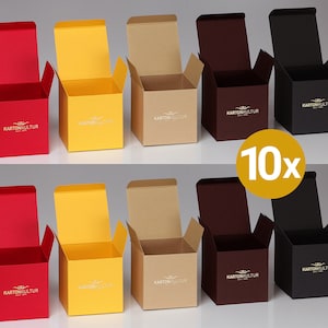 10 x caixa dobrável encantadora "outono", (5x 2), caixa de presente, caixa de papelão, embalagem, embalagem de presente, reutilizável, reciclável