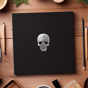Premium anteckningsbok "Skully, den enda och bästa" från Österrike, skrivblock, anteckningsbok, naturpapper, prägling, guld, kartongkultur, fyrkantigt, ankare