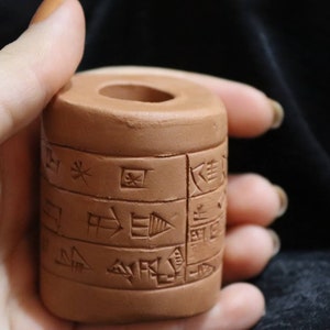 Handmade Sumerian Royal Seal Cuneiform Tablet